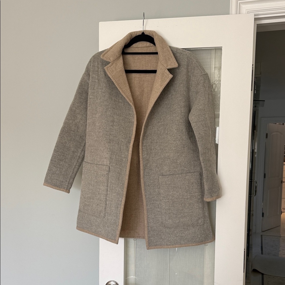 James Perse Gray and Tan Blazer